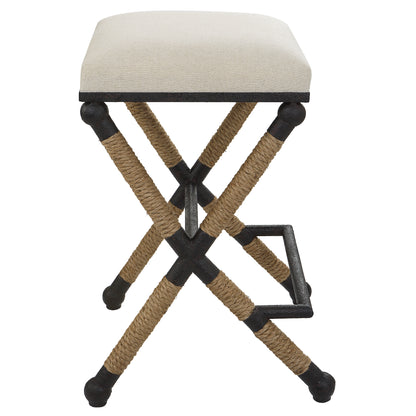 Uttermost Firth Rustic Oatmeal Counter Stool 23709