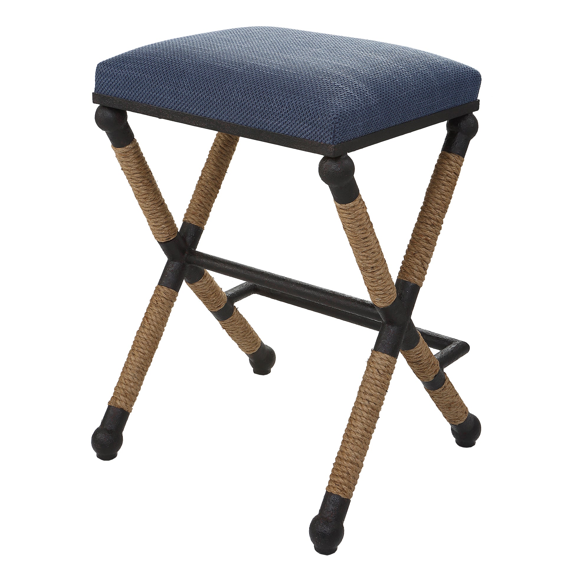 Uttermost Firth Rustic Navy Counter Stool 23710