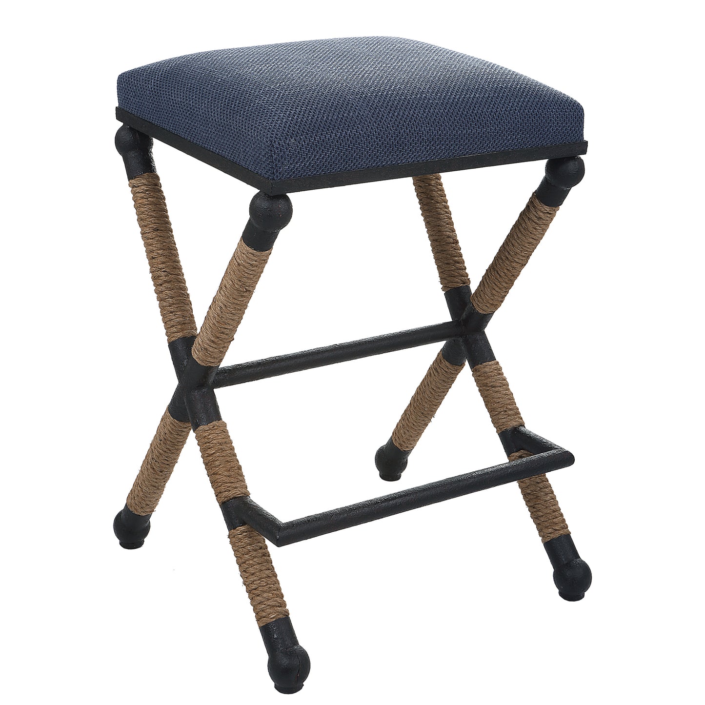 Uttermost Firth Rustic Navy Counter Stool 23710