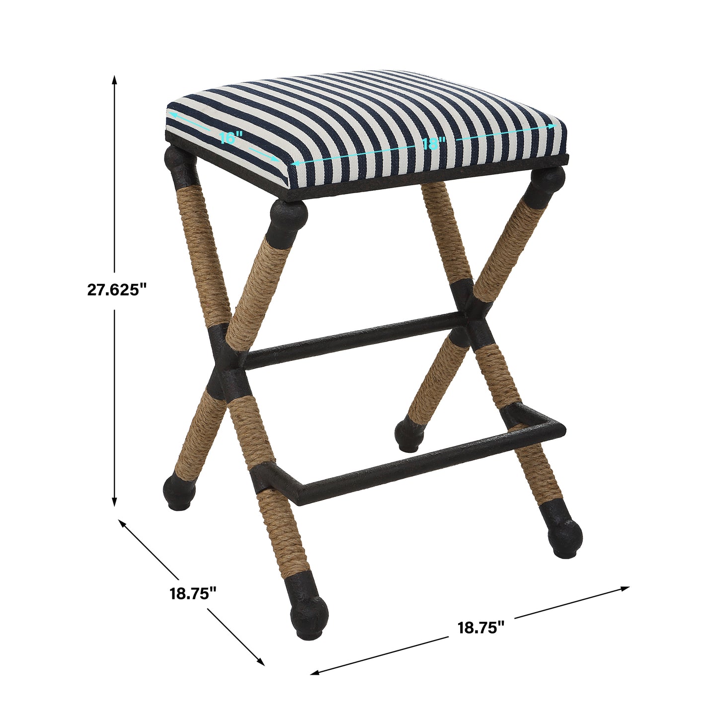 Uttermost Braddock Backless Counter Stool 23711