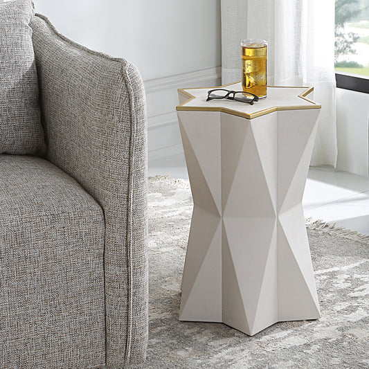 Uttermost Capella White Accent Table 25200