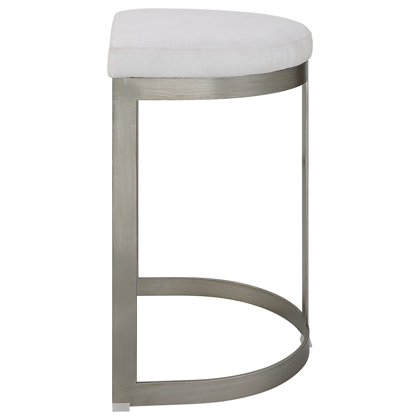 Uttermost Ivanna Backless Silver Counter Stool 23687