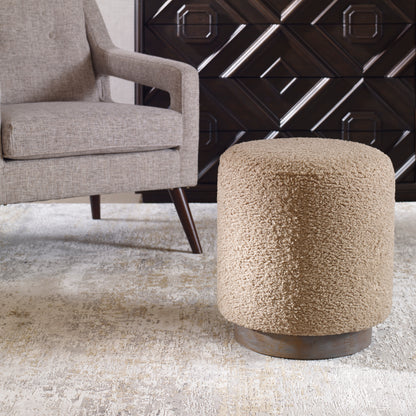 Uttermost Avila Latte Round Ottoman 23714