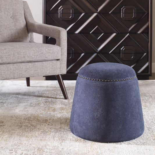 Uttermost Gumdrop Denim Ottoman 23708