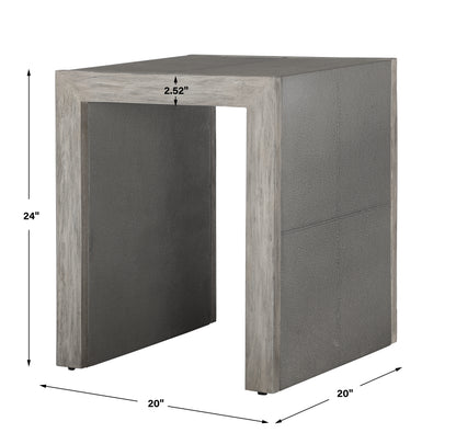 Uttermost Aerina Modern Gray End Table 25214