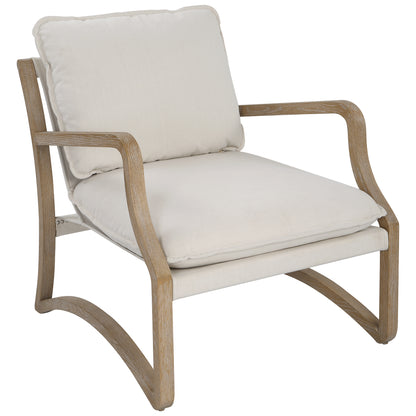 Uttermost Melora Solid Oak Accent Chair 23712