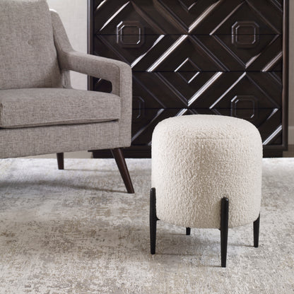 Uttermost Arles White Shearling Ottoman 23715