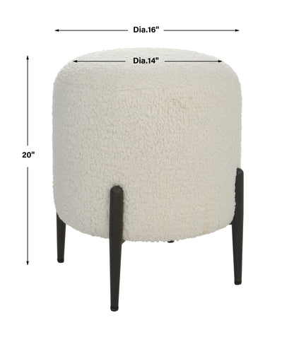 Uttermost Arles White Shearling Ottoman 23715