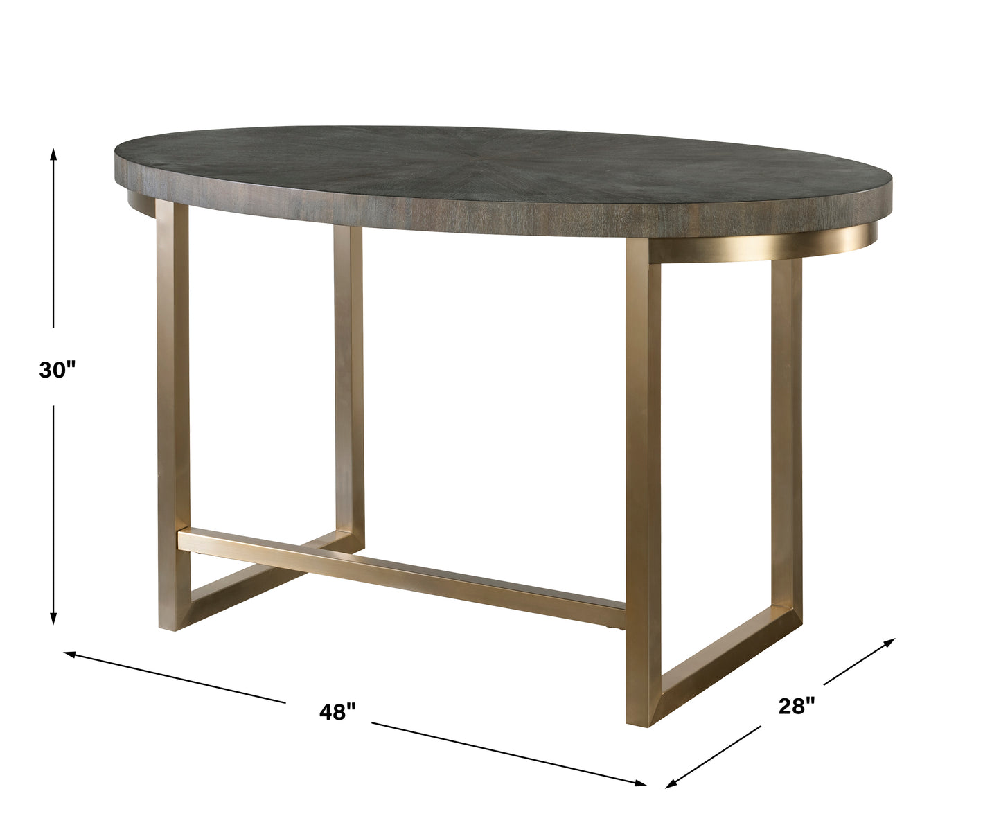 Uttermost Taja Walnut Oval Desk 25198