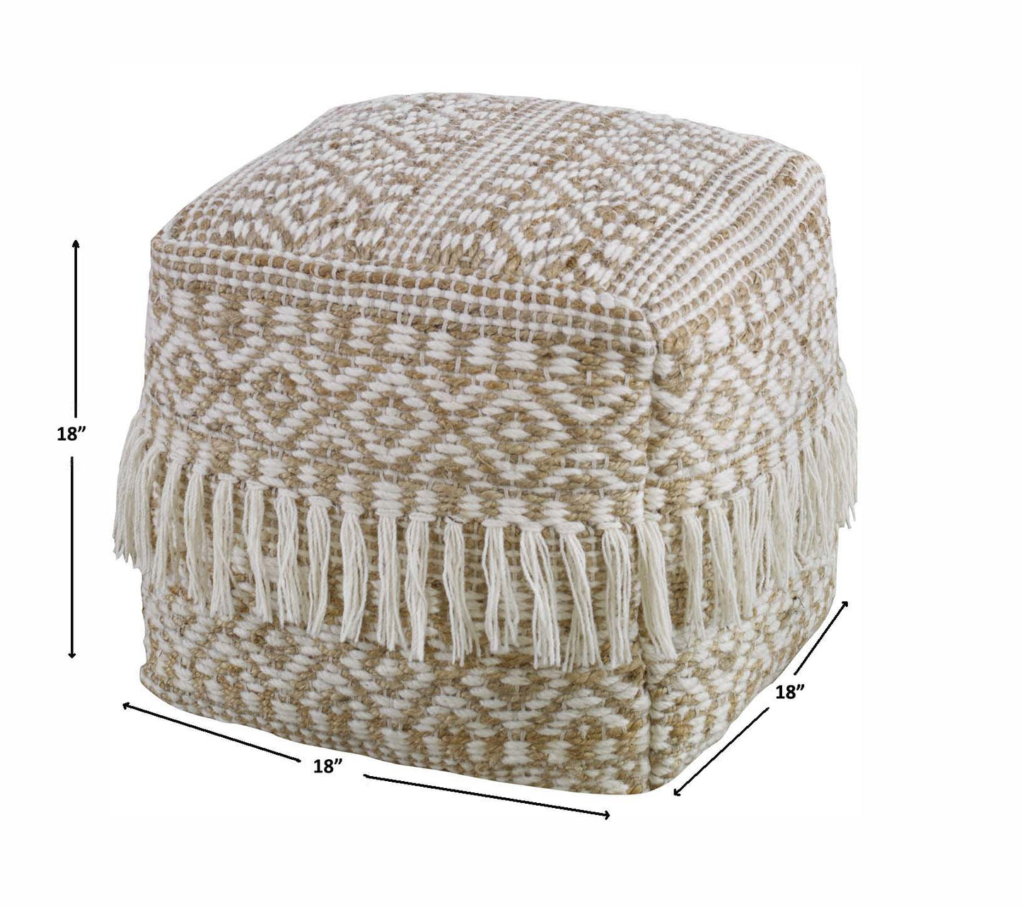 Uttermost Boheme Wool & Hemp Pouf 23972