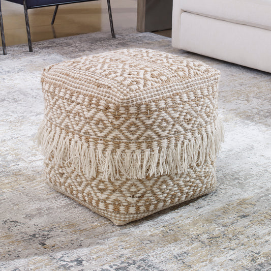 Uttermost Boheme Wool & Hemp Pouf 23972