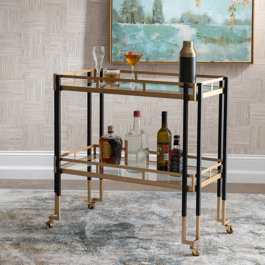 Uttermost Kentmore Modern Bar Cart 25229