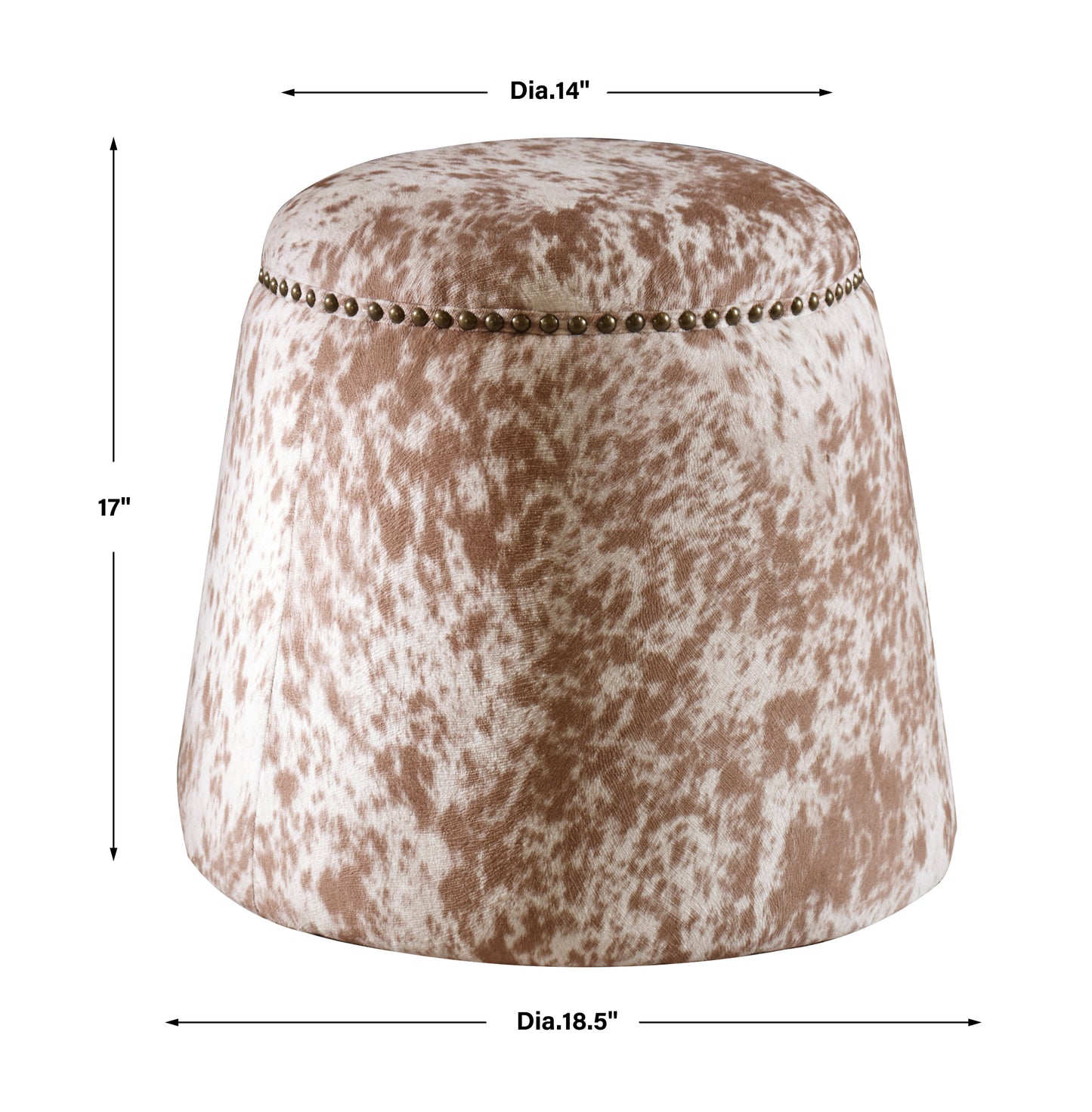 Uttermost Gumdrop Cow Hide Ottoman 23725