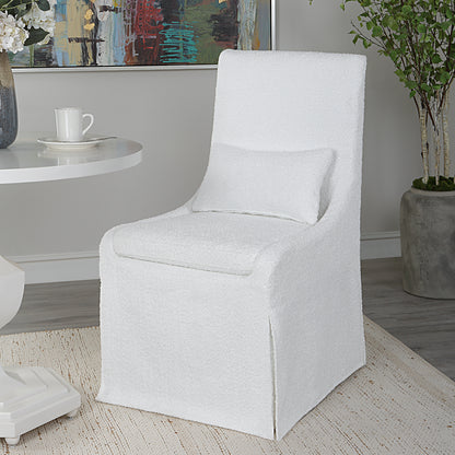 Uttermost Coley White Armless Chair 23728