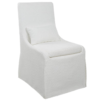 Uttermost Coley White Armless Chair 23728