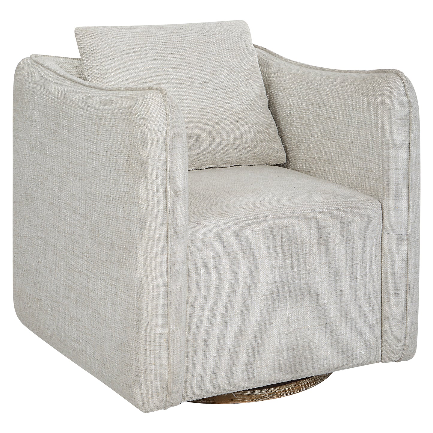 Uttermost Corben White Swivel Armchair 23729