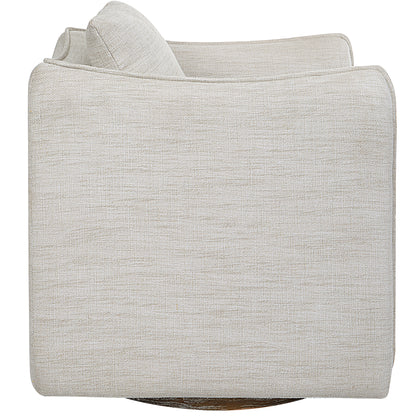 Uttermost Corben White Swivel Armchair 23729