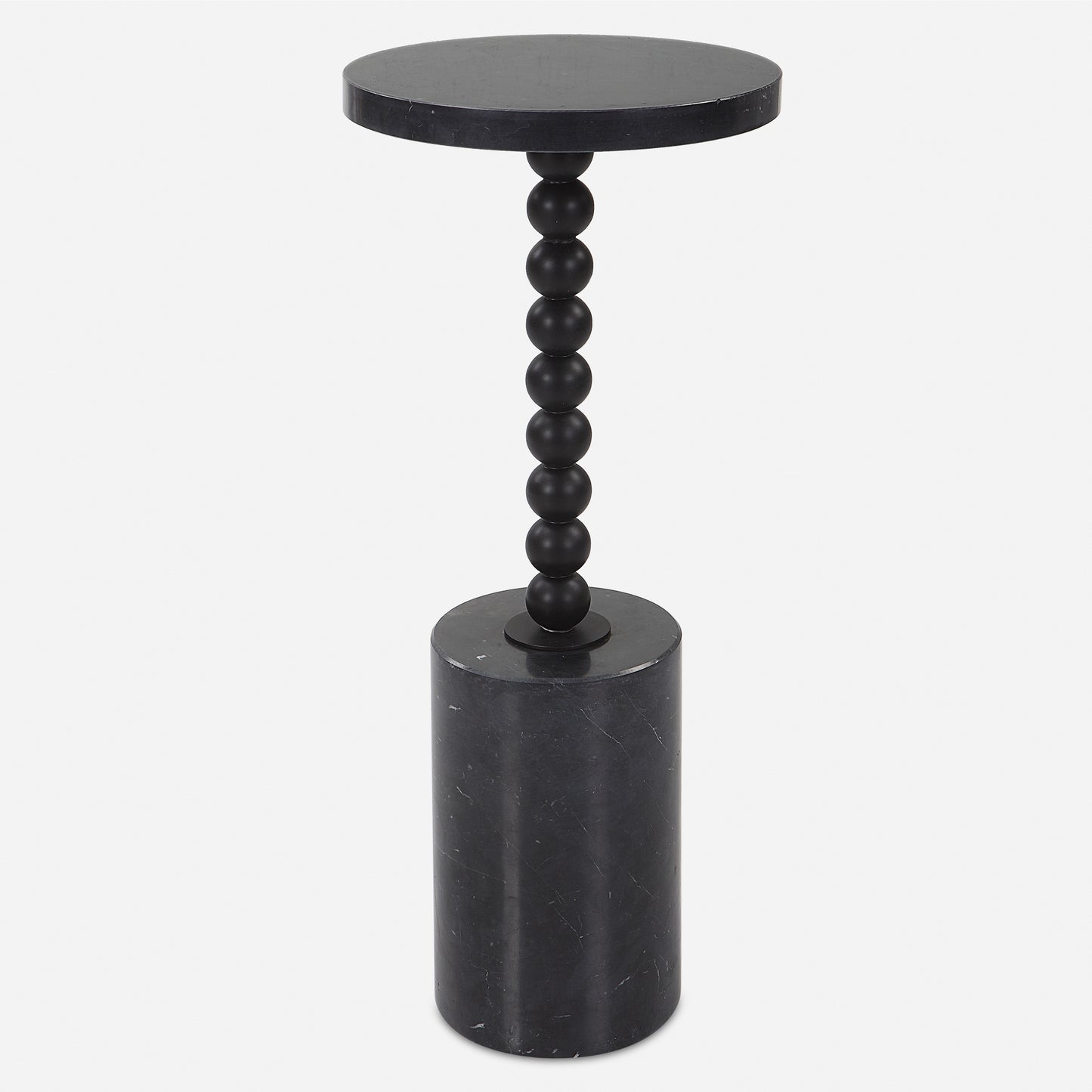 Uttermost Bead Black Marble Drink Table 25238