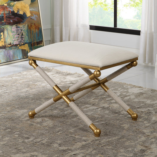 Uttermost Socialite White Small Bench 23732