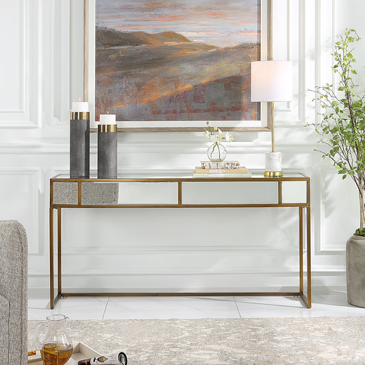 Uttermost Reflect Mirrored Console Table 25286