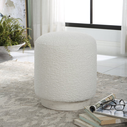 Uttermost Avila White Ottoman 23743