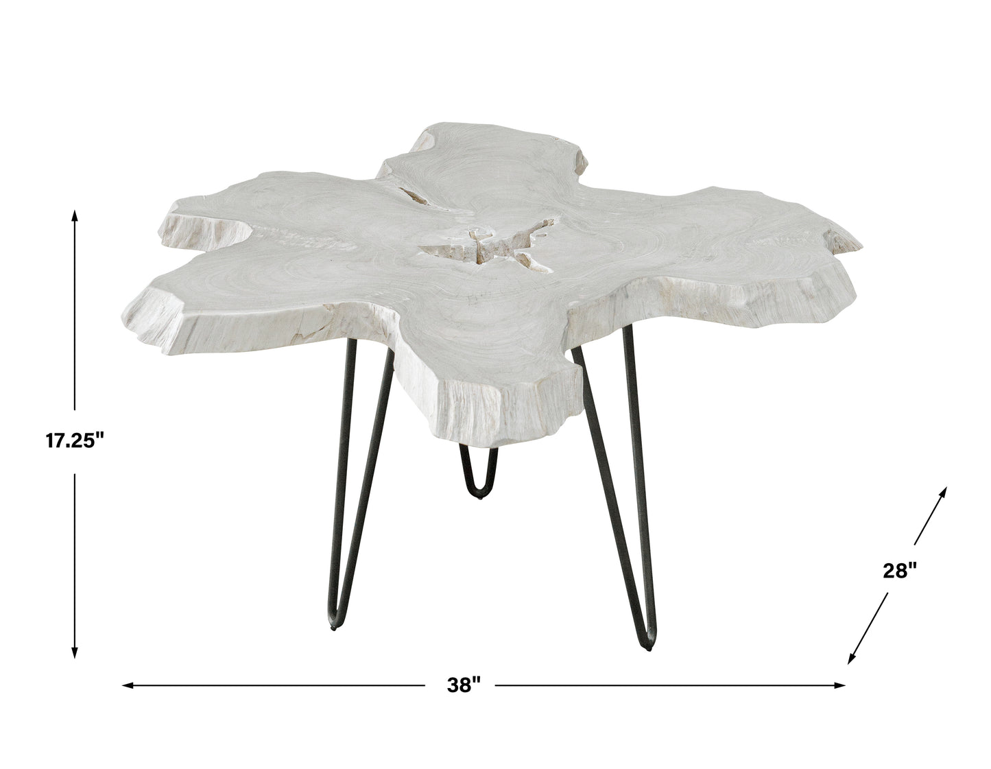 Uttermost Trillium Bleached Teak Coffee Table 25478