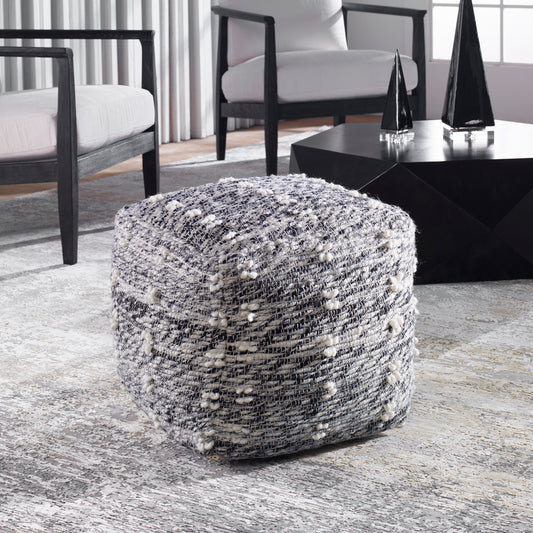 Uttermost Narol Gray Pouf 23974