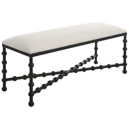 Uttermost Iron Drops Cushioned Bench 23756