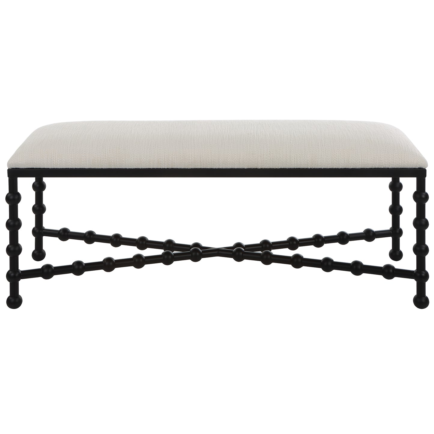 Uttermost Iron Drops Cushioned Bench 23756