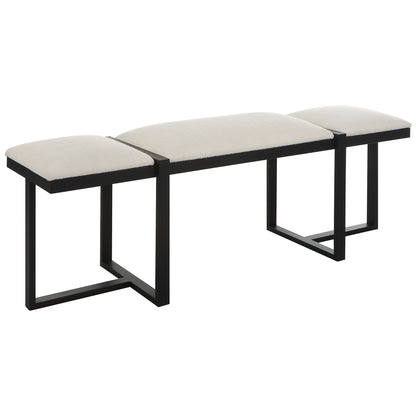 Uttermost Triple Cloud Modern Upholstered Bench 23761