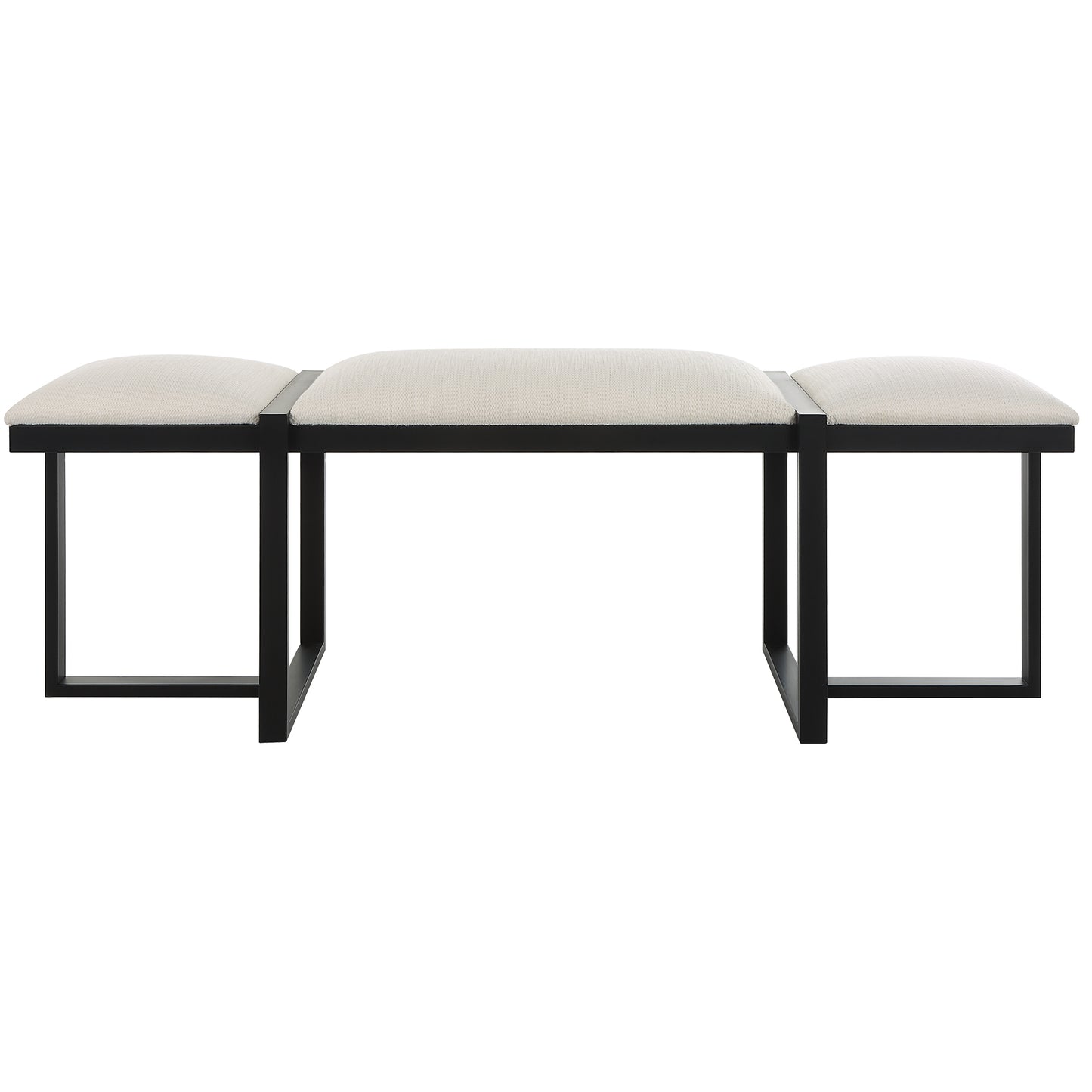 Uttermost Triple Cloud Modern Upholstered Bench 23761