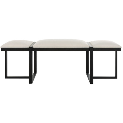 Uttermost Triple Cloud Modern Upholstered Bench 23761