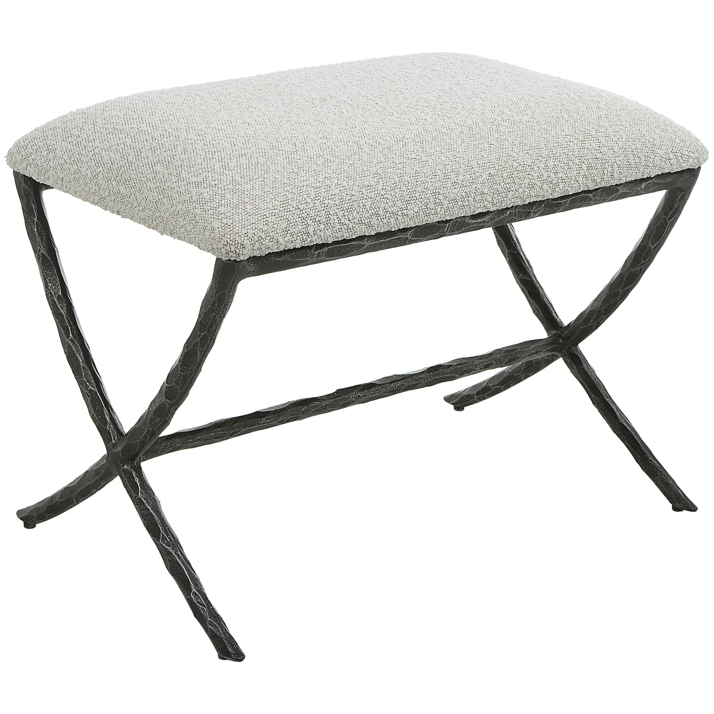 Uttermost Brisby Gray Fabric Small Bench 23750