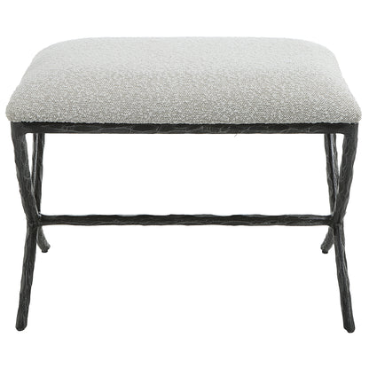 Uttermost Brisby Gray Fabric Small Bench 23750