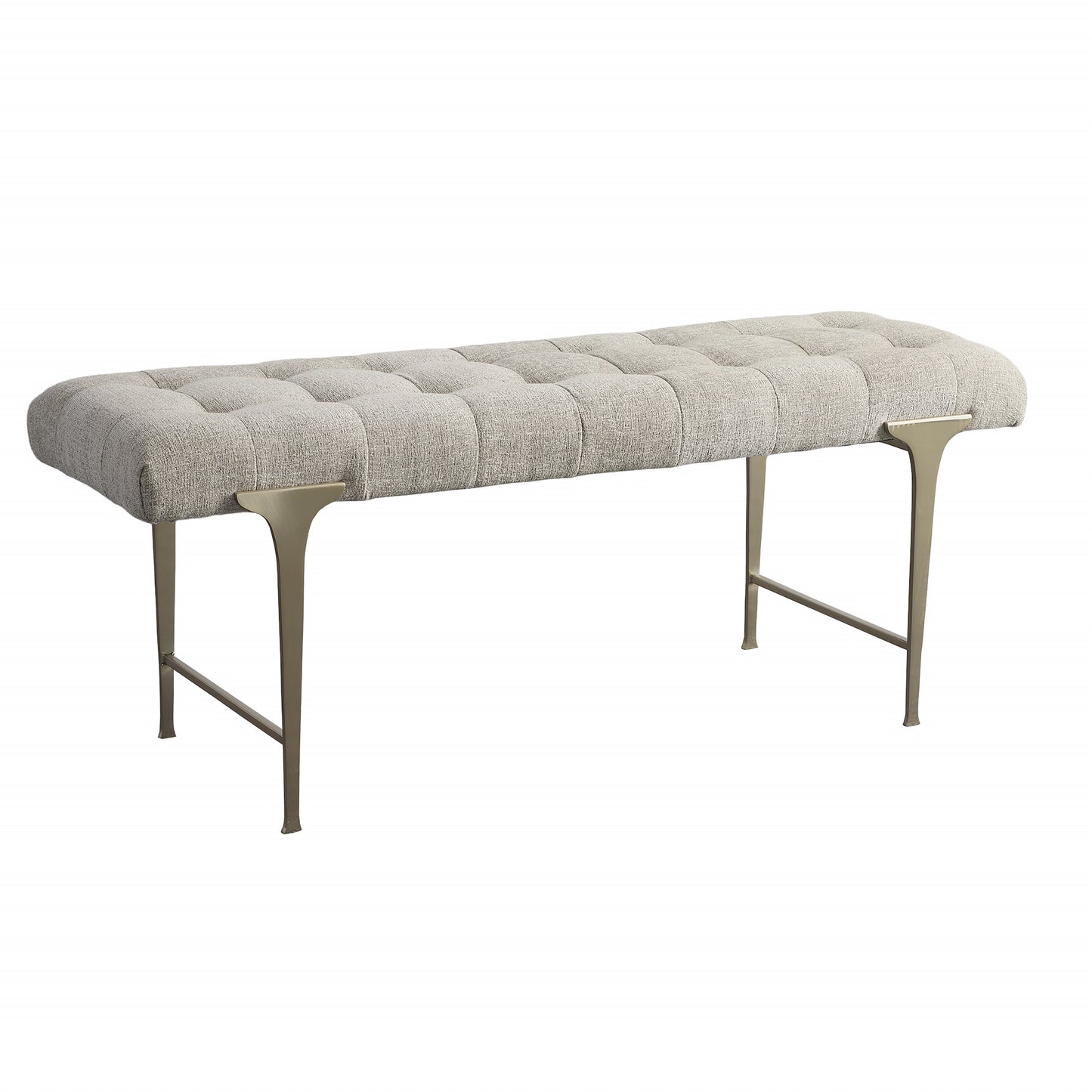 Uttermost Imperial Upholstered Gray Bench 23765