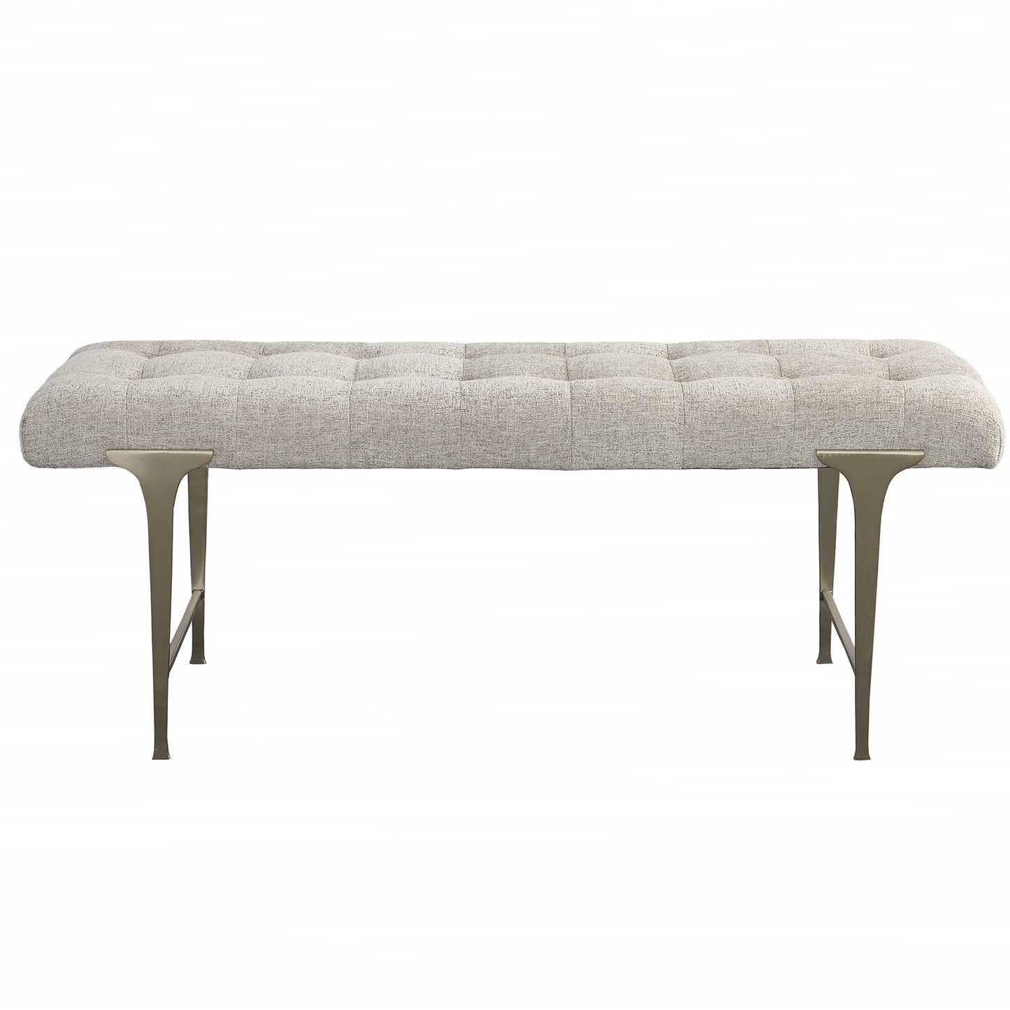 Uttermost Imperial Upholstered Gray Bench 23765