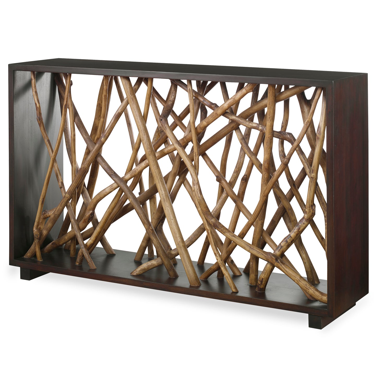 Uttermost Teak Maze Console Table 22901