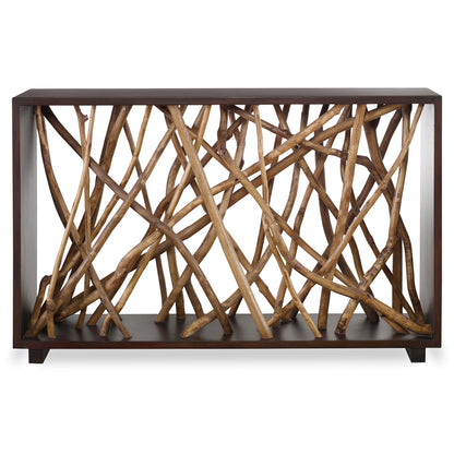 Uttermost Teak Maze Console Table 22901