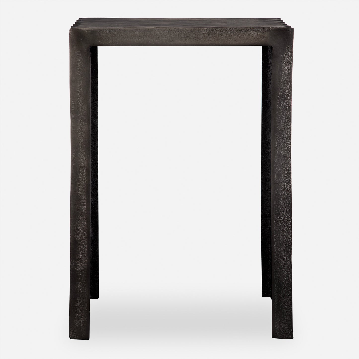 Uttermost In The Groove Aluminum Accent Table 22963