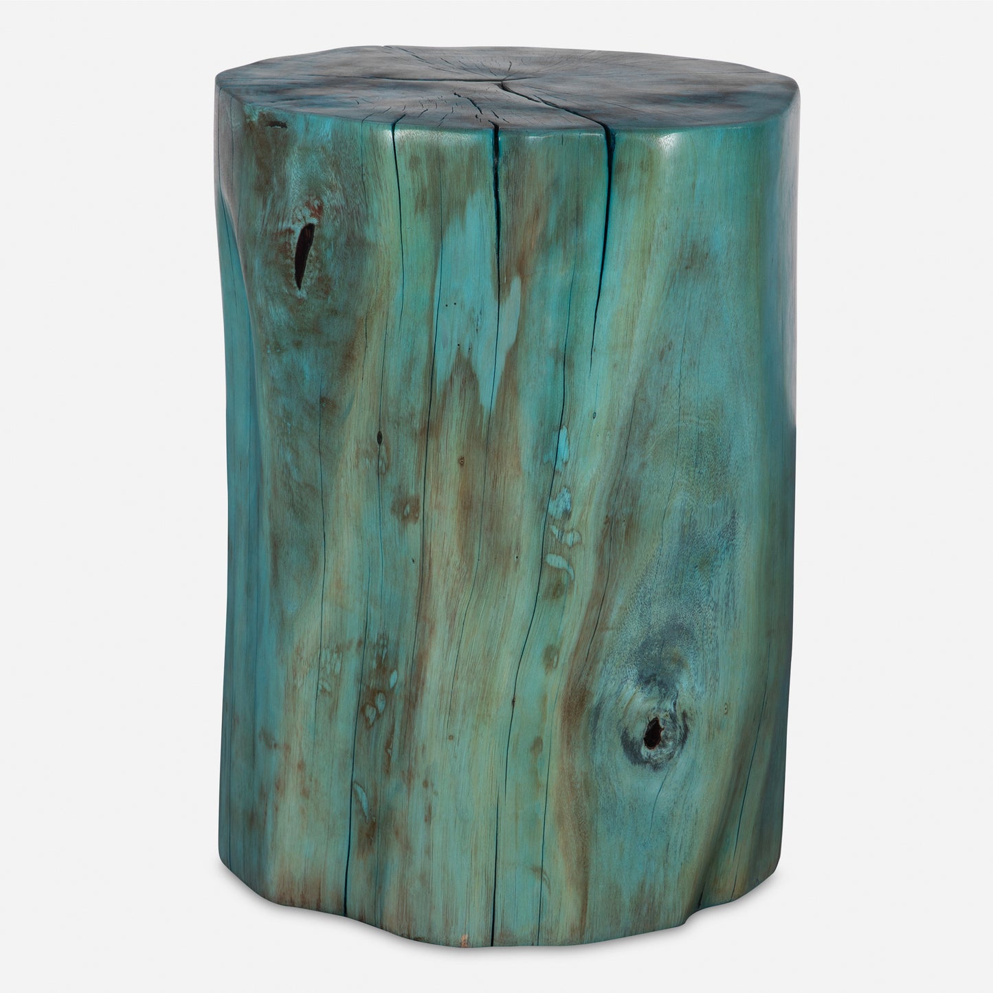 Uttermost Habitat Blue Accent Stool 22948