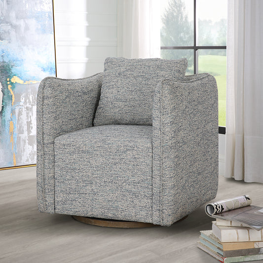 Uttermost Corben Blue Swivel Chair 23820