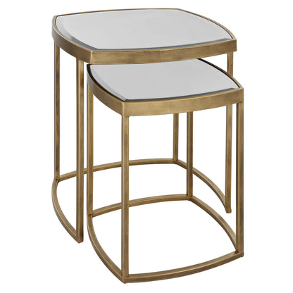 Uttermost Vista Gold Nesting Tables, Set Of 2 22957