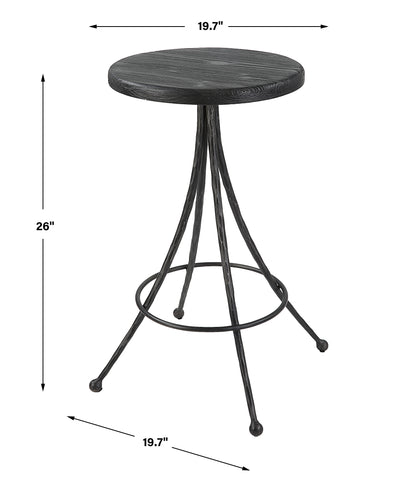 Uttermost Sona Black Counter Stool 22970