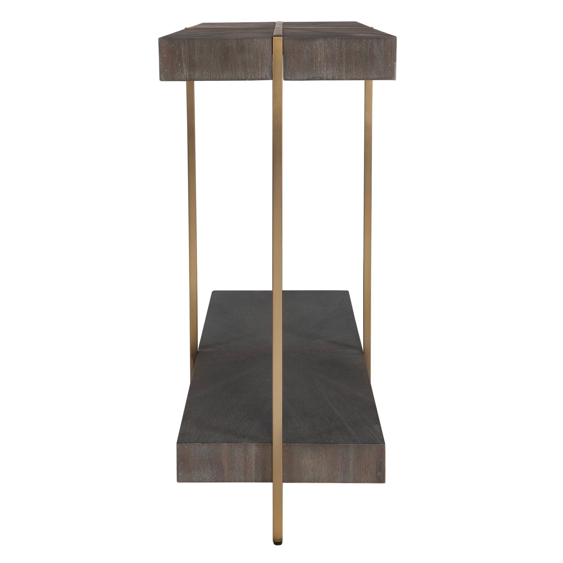 Uttermost Taja Modern Brass / Wood Console Table 22972