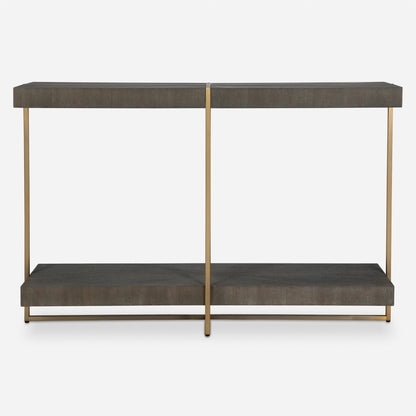 Uttermost Taja Modern Brass / Wood Console Table 22972