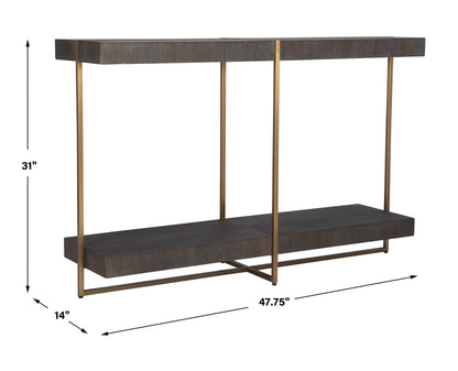 Uttermost Taja Modern Brass / Wood Console Table 22972