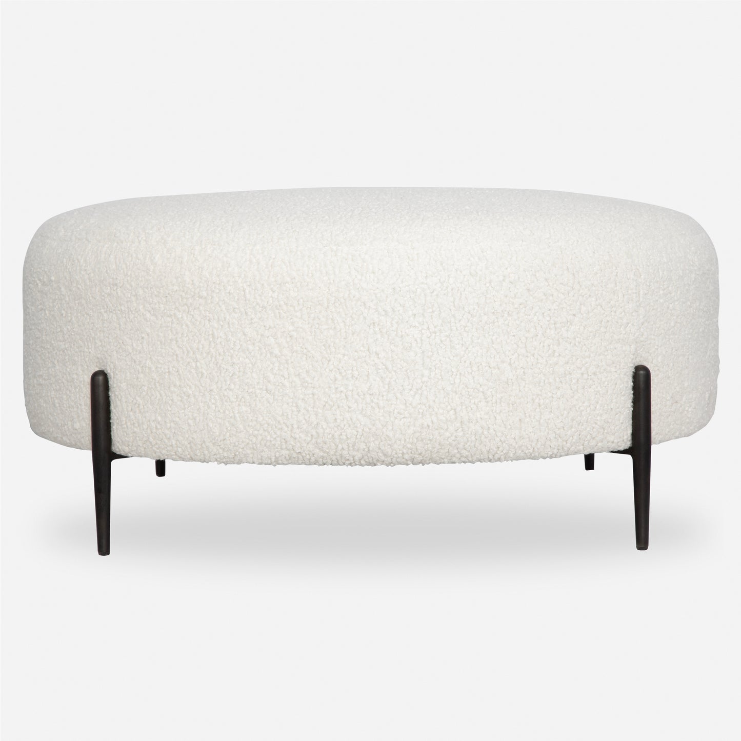 Uttermost Arles Large Plush White Ottoman 23778