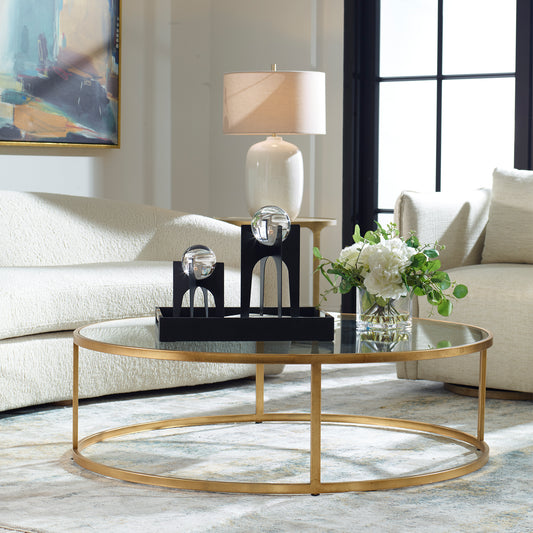 Uttermost Radius Modern Circular Coffee Table 22971