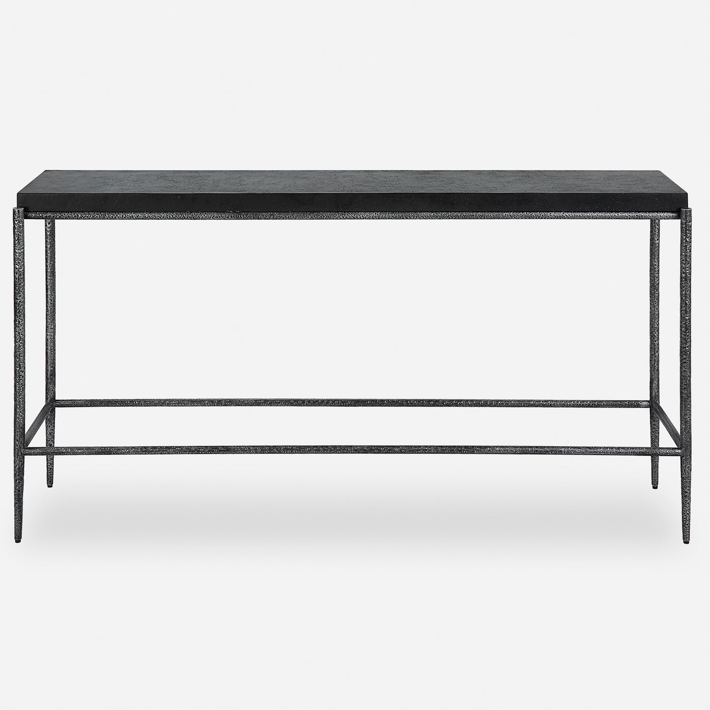 Uttermost Crescendo Black Concrete Console Table 22969