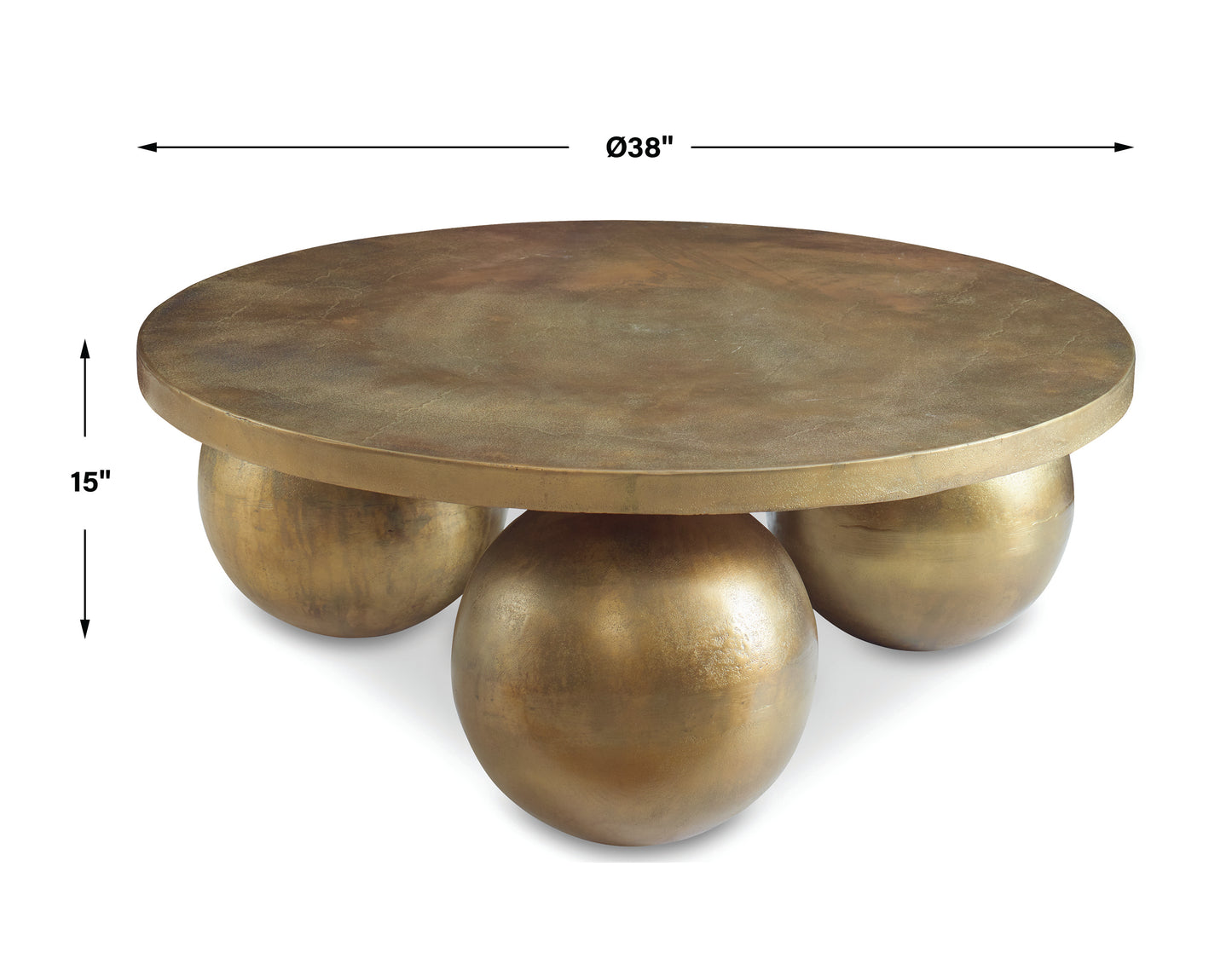 Uttermost Triplet Antique Brass Coffee Table 26000